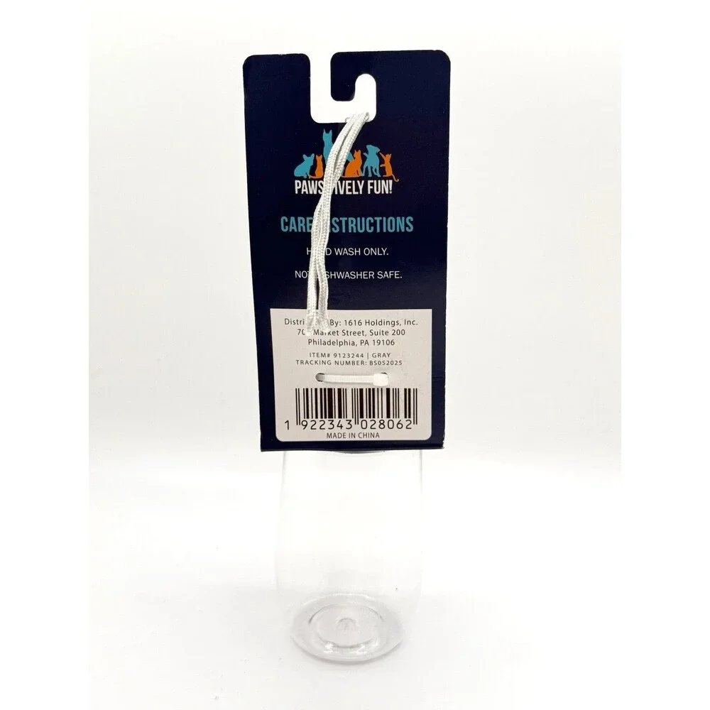 Portable Dog Water Bottle Leakproof Travel Bowl US Grey Small‎ Medium NWT 12oz